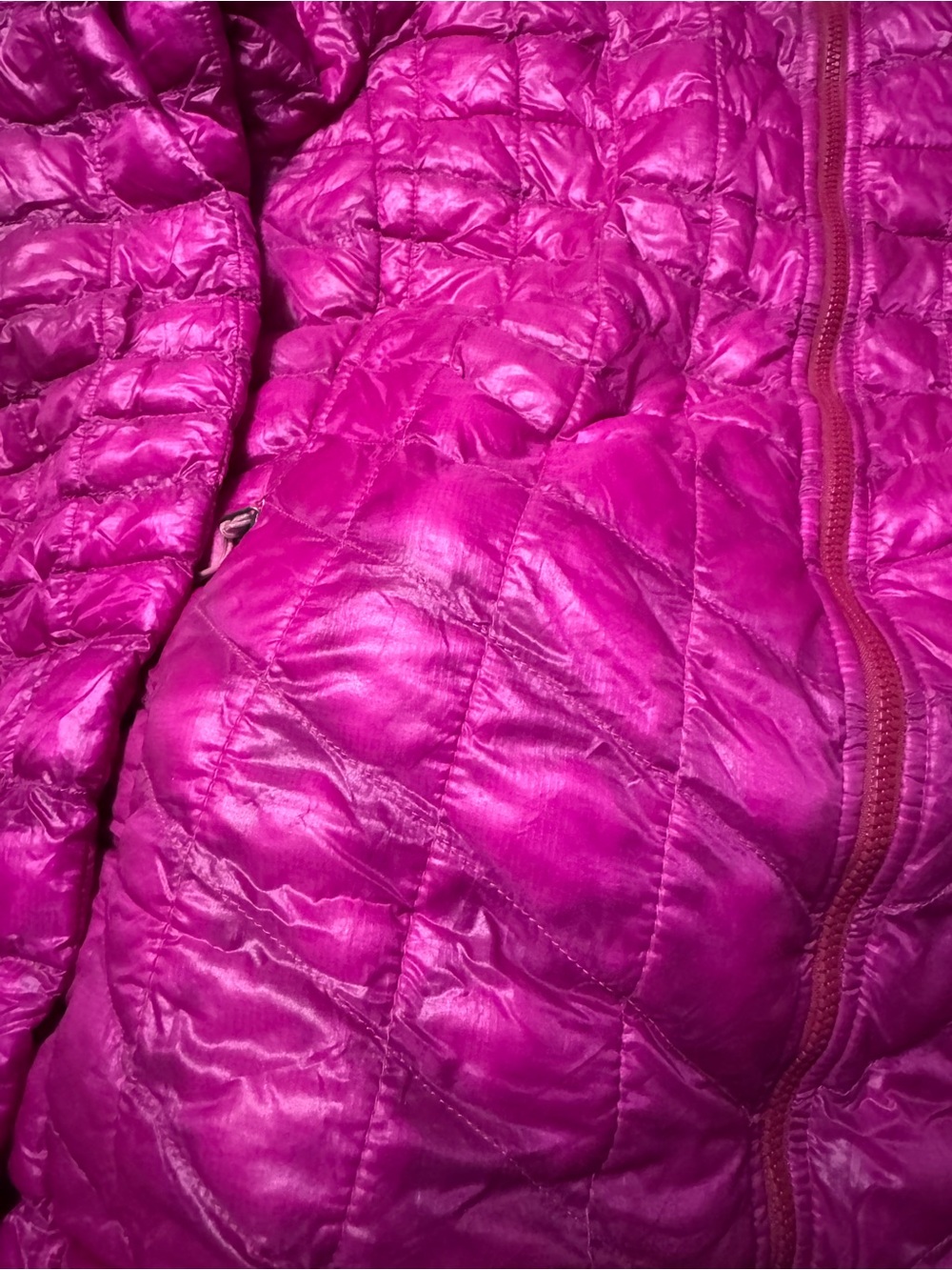 Women's Hot Pink Lightweight Hooded Puffer Jacket - Picture 7 of 9